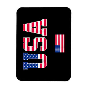 4 juli Shirt USA Patriottische Amerikaanse Vlag W Magneet