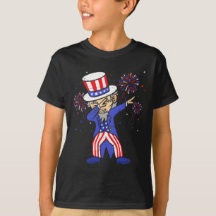 4 juli Shirten voor kinderen grappig dabbing uncle T-shirt