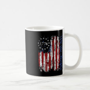 4 juli Shirten wij de mensen 1776 USA Flag Jet Koffiemok