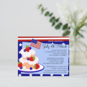 4 juli Shortcake Kaart (Staand voorkant)