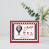 4 juli sjabloon - aanpasbaar briefkaart (Staand voorkant)