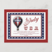 4 juli sjabloon - aanpasbaar briefkaart (Voorkant)