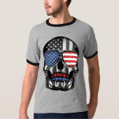 4 JULI SKULL ONDEPENDENCE DAY GIFT T-Shirt (Voorkant)