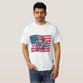 4 juli Sloth Flamingo Amerikaanse vlag USA Fourt T-shirt (Voorkant volledig)