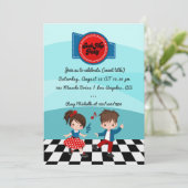 4 juli Sock Hop Feest Kaart (Staand voorkant)