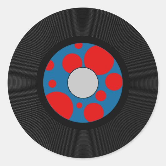 4 juli Sock Hop-feest Ronde Sticker (Voorkant)