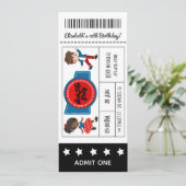 4 juli Sock Hop Party Ticket Kaart (Staand voorkant)