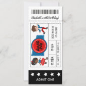 4 juli Sock Hop Party Ticket Kaart (Voorkant)