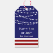 4 juli Sparkler Label 5 met naam Cadeaulabel (Voorkant)