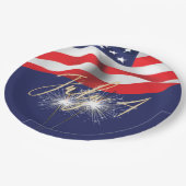 4 juli Sparklers en Bord voor vlagpapier (Gekanteld)