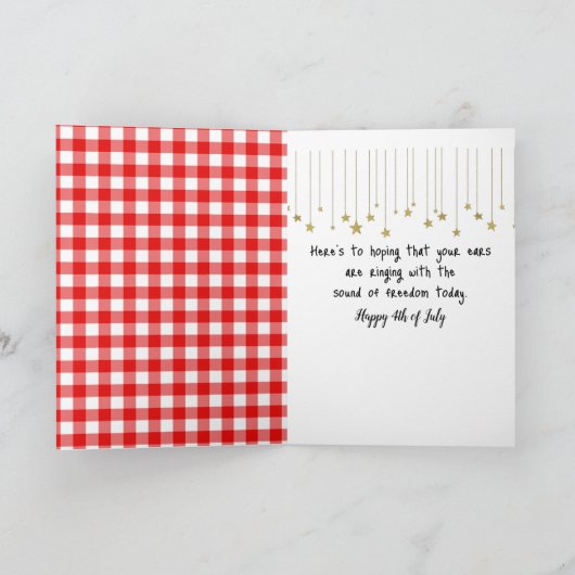 4 juli Sparklers en Vlag in een Mason Jar Kaart (Binnen)