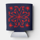 4 juli Sparkling Fabric Font Fireworks Koelbox Blikjeskoeler (Achterkant)