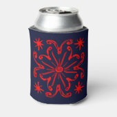 4 juli Sparkling Fabric Font Fireworks Koelbox Blikjeskoeler (Blikje Achterkant)