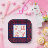 4 juli Sparkling Fabric Font Fireworks Papier Bord (Feest)
