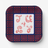 4 juli Sparkling Fabric Font Fireworks Papier Bord (Voorkant)