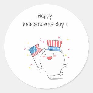 4 juli Speciaal Ronde Sticker
