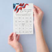 4 juli Spel Vrijgezellenfeest Bingo Flyer (Hand)