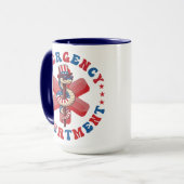 4 juli spoedeisende hulp patriottisch mok (Voorkant links)