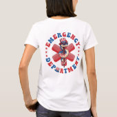 4 juli spoedeisende hulp patriottisch t-shirt (Achterkant)