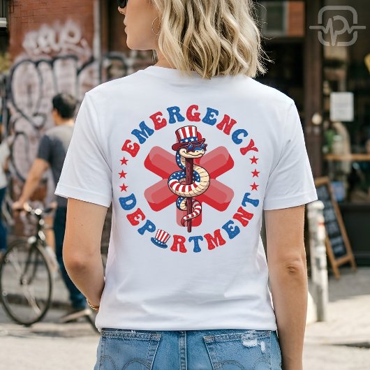 4 juli spoedeisende hulp patriottisch t-shirt
