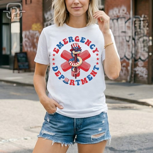 4 juli spoedeisende hulp patriottisch t-shirt