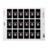 4 juli spook rood wit Boo patriottische Halloween Etiket (Full Sheet)