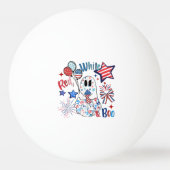4 juli spook rood wit Boo patriottische Halloween Pingpongbal (Voorkant)