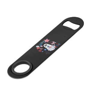 4 juli spook rood wit Boo patriottische Halloween Speed Flessenopener