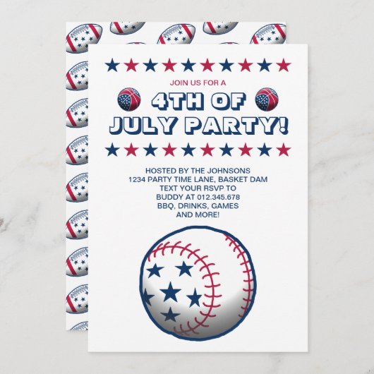 4 juli Sportfeest Kaart (Voorkant / Achterkant)