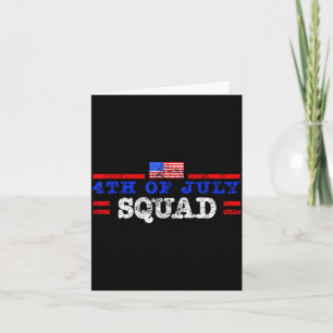 4 juli squad coole patriottische crew mannen vrouw kaart