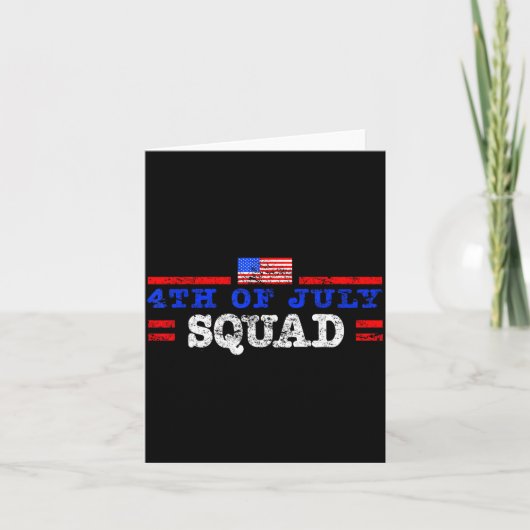 4 juli squad coole patriottische crew mannen vrouw kaart (Voorkant)