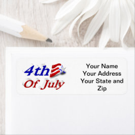 4 juli Star Stripes Etiket