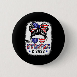 4 juli Star Stripes S USA Vlag Patriottische Kinde Ronde Button 5,7 Cm
