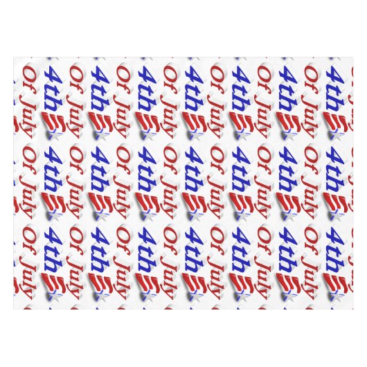 4 juli Star Stripes Tafelkleed (Voorkant (Horizontaal))