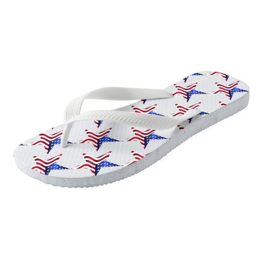 4 juli, Star & USA Flag Teenslippers (Schuin)