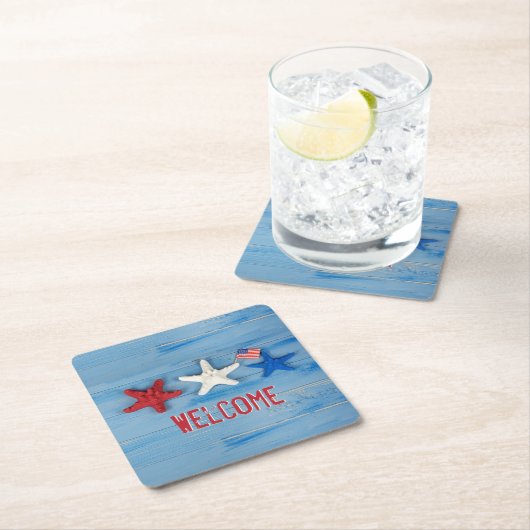 4 juli Starfish Kartonnen Onderzetters (Insitu)