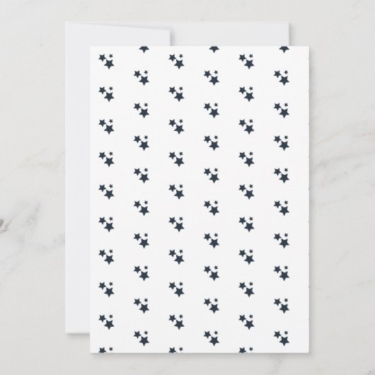 4 juli Stars BBQ Bubble Letter Invitation Kaart (Achterkant)