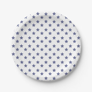 4 juli Stars Blue White Party Paper Borden Papieren Bordje