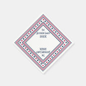 4 juli Stars en Stripes Aangepast naamjaar Servet (Hoek)