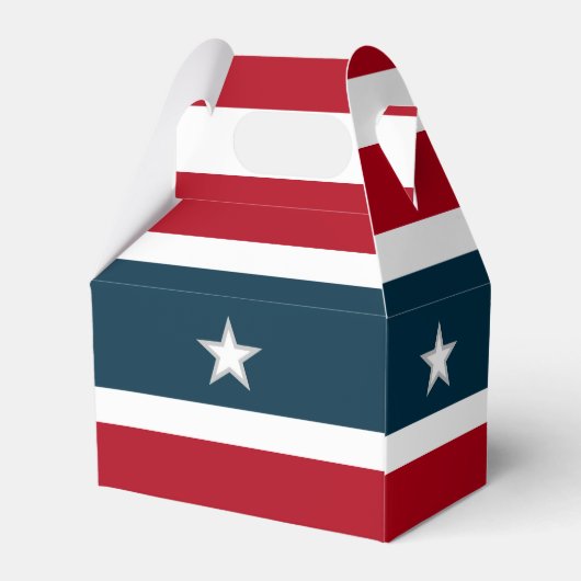 4 juli Stars en Stripes Red Blue Party Bedankdoosjes (Achterkant)