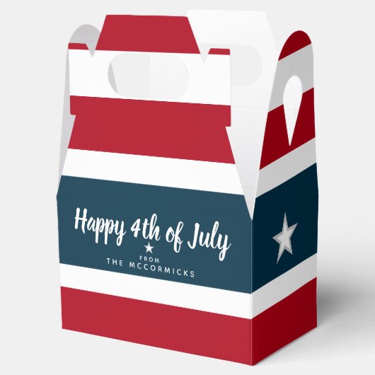 4 juli Stars en Stripes Red Blue Party Bedankdoosjes (Geopend)