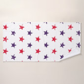 4 juli Stars Grunge Abstract naadloos patroon Badhanddoek (Badhanddoek)