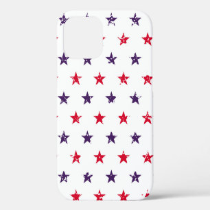 4 juli Stars Grunge Abstract naadloos patroon iPhone 12 Hoesje