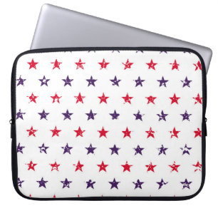 4 juli Stars Grunge Abstract naadloos patroon Laptop Sleeve