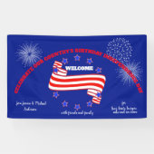4 juli Stars-Stripes America Birthday Verenigde St Spandoek (Horizontaal)