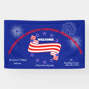 4 juli Stars-Stripes America Birthday Verenigde St Spandoek