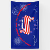 4 juli Stars-Stripes America Birthday Verenigde St Spandoek (Verticaal)