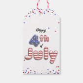 4 juli Stars Stripes Folie Balloons Cadeaulabel (Voorkant)