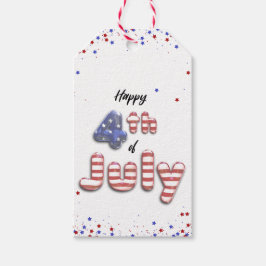 4 juli Stars Stripes Folie Balloons Cadeaulabel