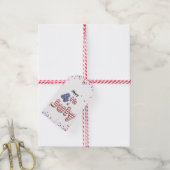 4 juli Stars Stripes Folie Balloons Cadeaulabel (Met Touw)